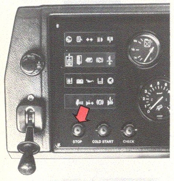 Volvo B10M Mk I I Engine / Motor Stop switch