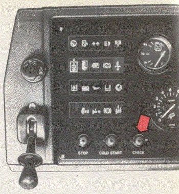 Volvo B10M Mk I Instrument panel check button