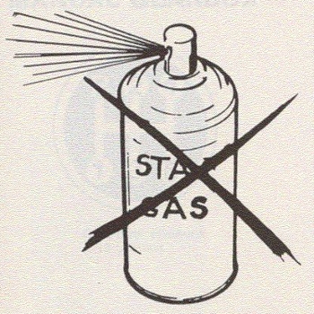 Start gas warning graphic