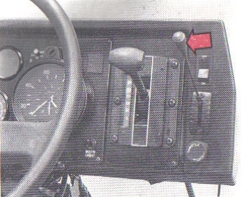 Volvo B10M Mk I Electromagnetic retarder manual hand control