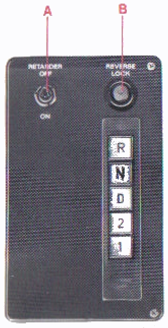 Volvo B10M Mk I Voith 851 automatic transmission control switch layout