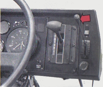 Volvo B10M Mk I electromagnetic retarder hand control