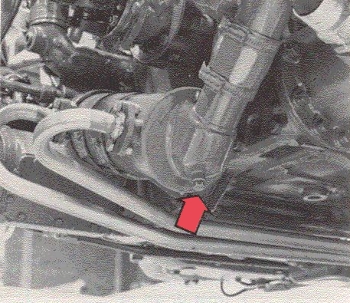 Volvo B10M Mk I Engine coolant drain plug between engine and water pump