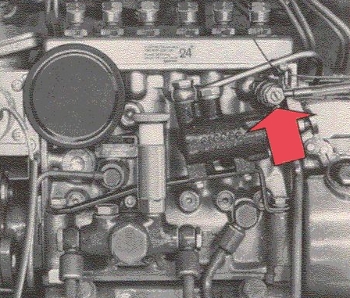 Volvo B10M Mk I Diesel fuel injection pump bleed screw